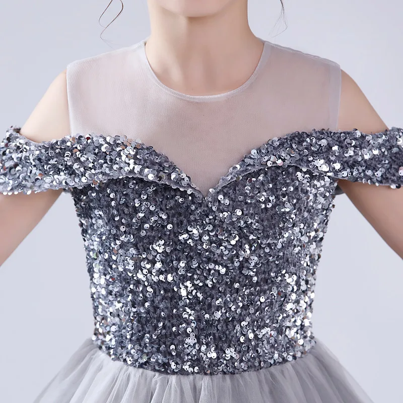 Dideyttawl Echt Fotos Mädchen Lange Festzug Geburtstag Party Prinzessin Kleid Junior Konzert Kleid Pailletten Weihnachten Hochzeit Elegante