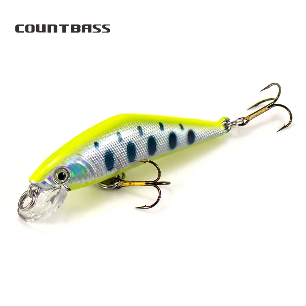

COUNTBASS 50mm 3.6g Sinking Minnow w VMC Hooks Fishing Lure Diving Depth 0.4-0.8m Hardbaits Wobblers Anlger's Lures