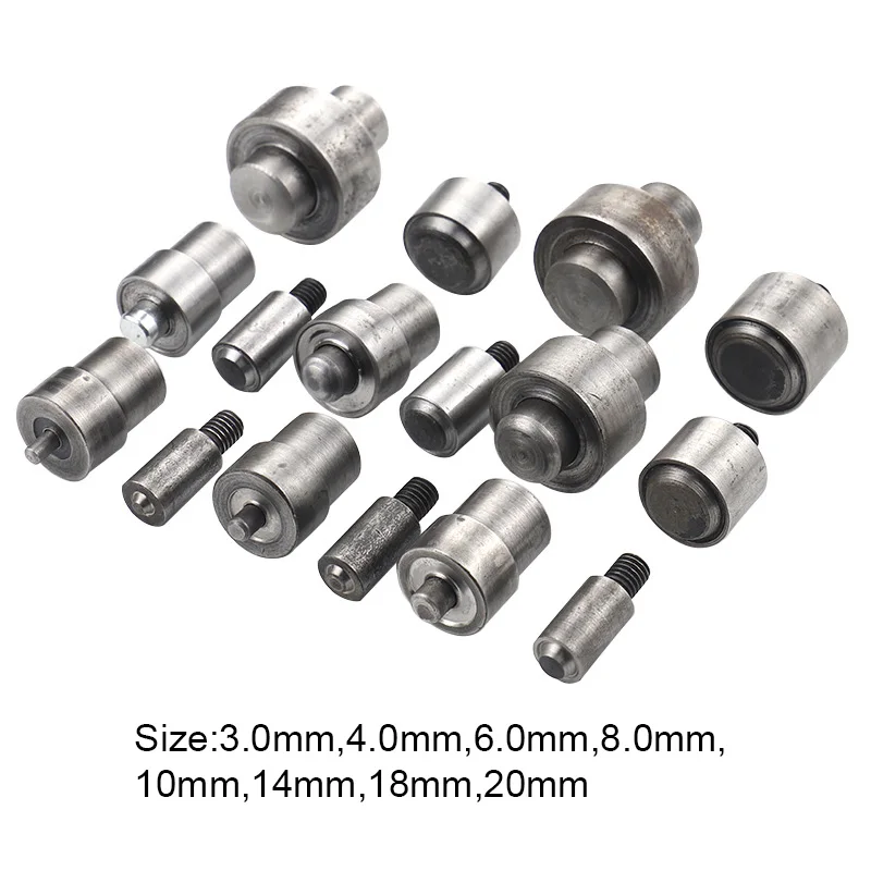 Grommet Eyelets Mold.3mm/4mm/6mm/8mm/10mm/12mm/14m/18mm/20mm Eyelet Washer Tools Fasten Die without HandPress Machine