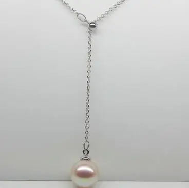 free shipping noble jewelry charming round 11-12mm south sea white round pearl necklace 14k adjustable