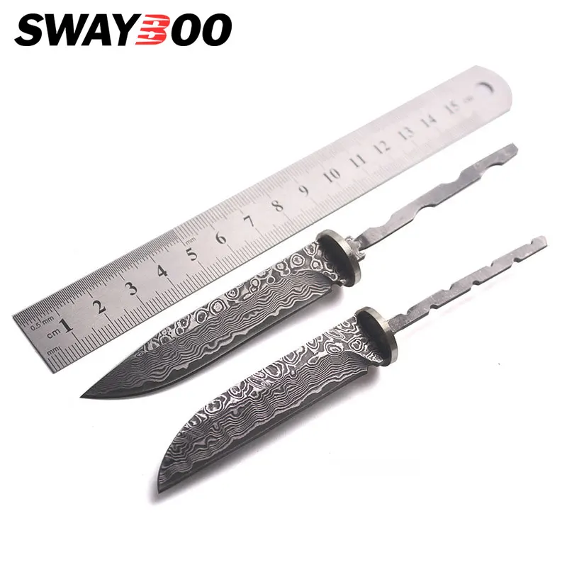 

Swayboo Дамасская сталь, прямой нож с фиксированным лезвием, сделай сам, Ручная ковка, дамасский нож для кемпинга с кожей