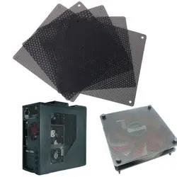 5 pz PVC ventola filtro antipolvere PC custodia antipolvere tagliabile Computer Mesh Cover 40mm 50mm 60mm 70mm 80mm 90mm 120mm 140mm Mesh nero