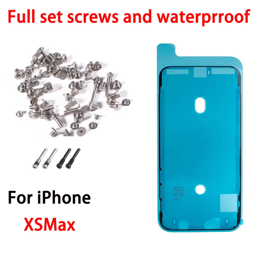 Full Set Screws For iPhone X XR XS Max Include Bottom  Screws And LCD Waterproof Glue Replacement