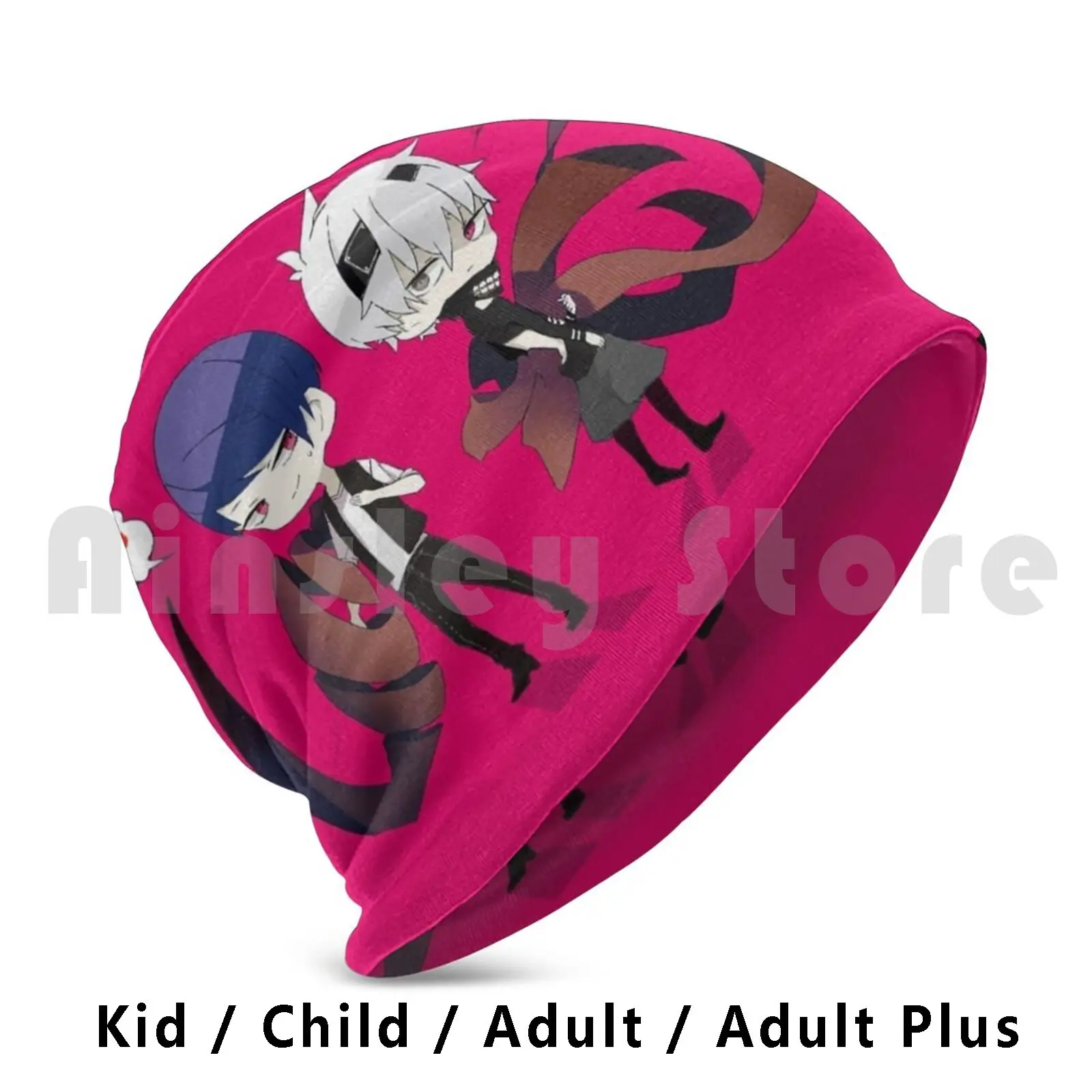 Ken Kaneki & Touka Kirishima Illustration-Beanies Pullover Cap Comfortable Anime Ken Kaneki