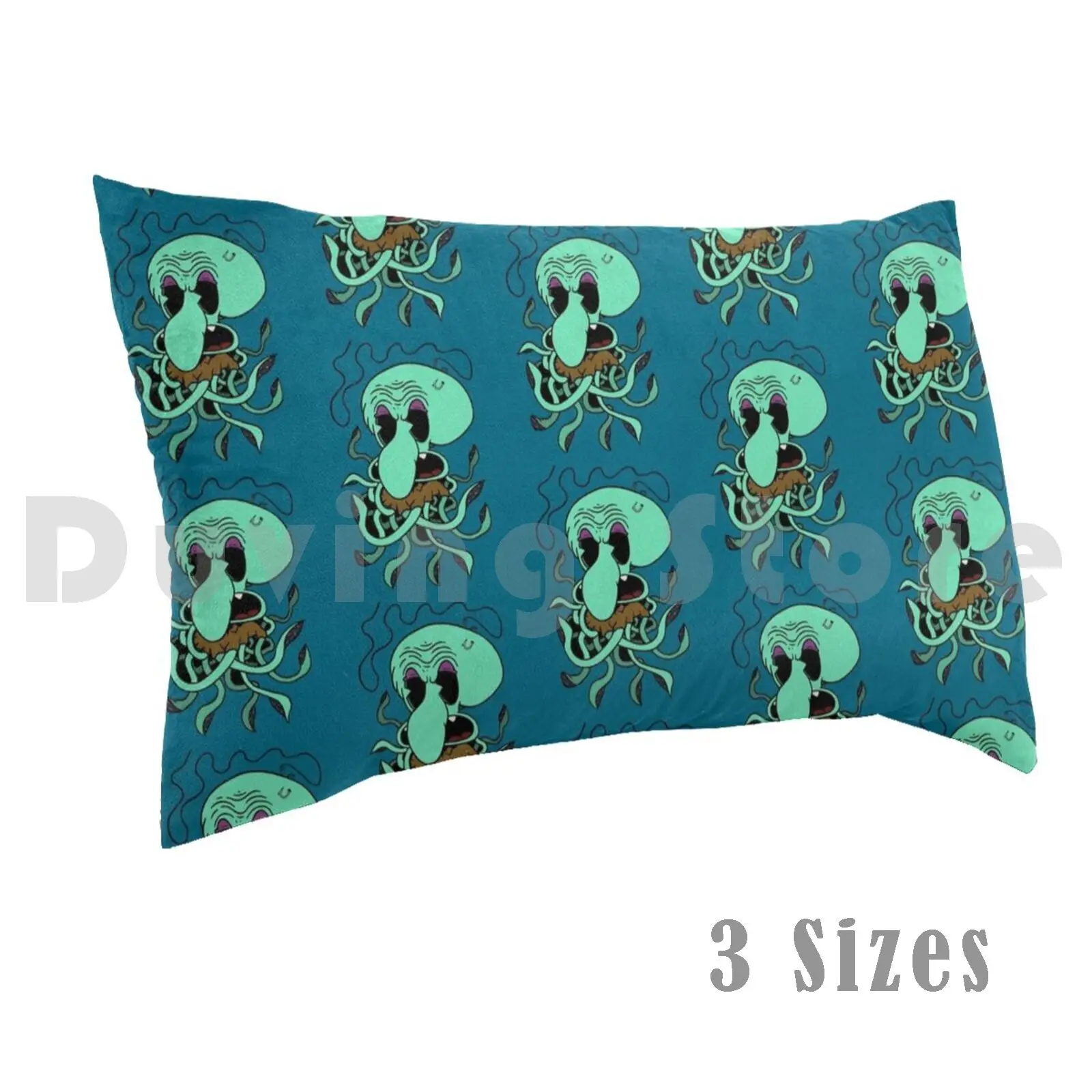 Pillow Case Calsin Squid Hat Calsin Squid Cartoon Sea Ocean Fishing Catch Hook Tentacle Squidward