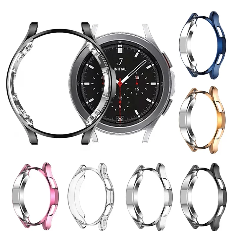 Case for samsung Galaxy watch 4 classic 46mm 42mm TPU Plated all-around Anti-fall Screen protector cover bumper 42/46 mm