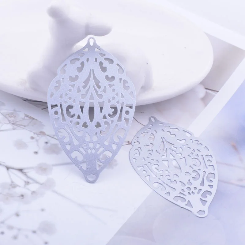30 Stück AB6079 33*55mm Korallenfarbene Große Anhänger Schwarzgrün Beige Anhänger Verbinder Schmuck Ohrring Zubehör für Damen Bijoux – Detail 8