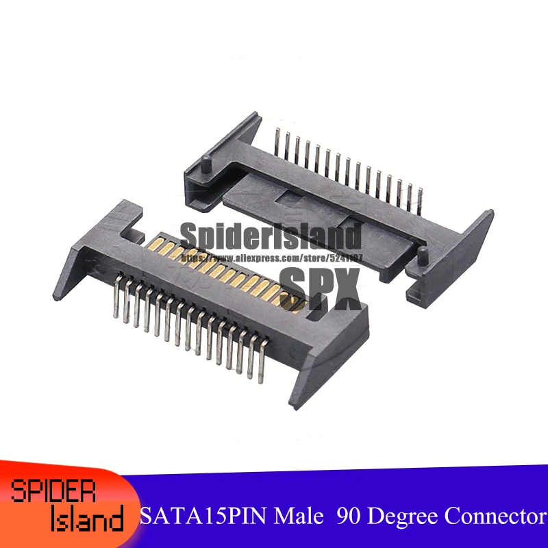 

SATA 15PIN Male 90 Degree Plug-in for SATA cable Connector Connector hard drive HDD Socket Interface