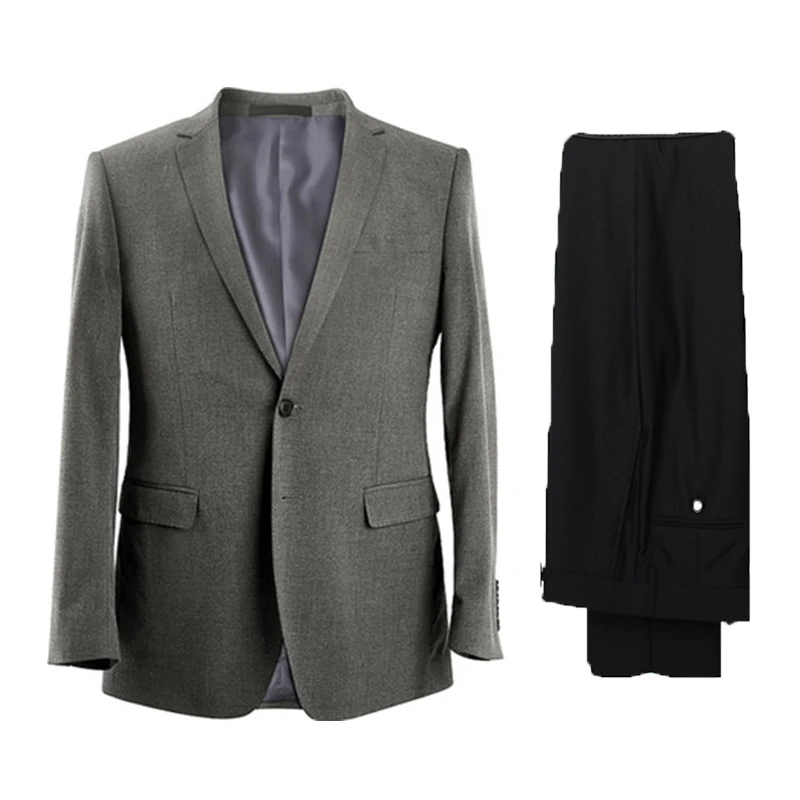 Abrigo de dos piezas con un botón para novio, mejor manesmoquin, excelente abrigo de boda para hombre, para vestido de boda, vestido de negocios de cena (chaqueta + pantalones)