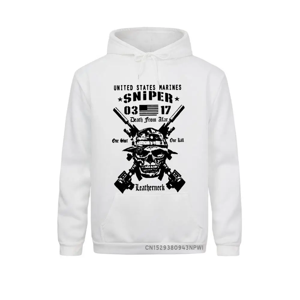 Adult Hoody Men Sweatshirt USMC Scout Sniper Pullover US Marines MOS 0317 Combat Arms Unique Long Sleeve Hooded Costume Hoodies