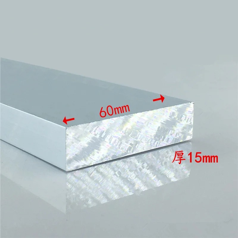 Aluminium alloy plate 15mmx60mm article aluminum 6063-T5 oxidation width 60mm thickness 15mm length 150mm 1pcs