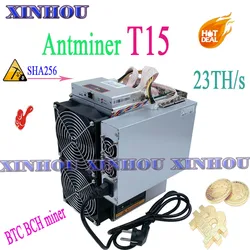 Used BITMAIN AntMiner T15 Asic miner 23T SHA256 BCH BTC mining Better Than S9 S17 T17e Innosilicon T2T T3 M21 M20S M21S M3 E12