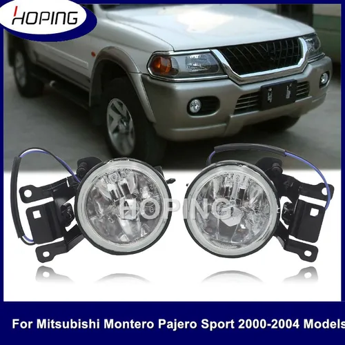 Luces antiniebla de parachoques delantero, lámpara de conducción, compatible con Mitsubishi Montero Pajero Sport 2000, 2001, 2002, 2003, 2004