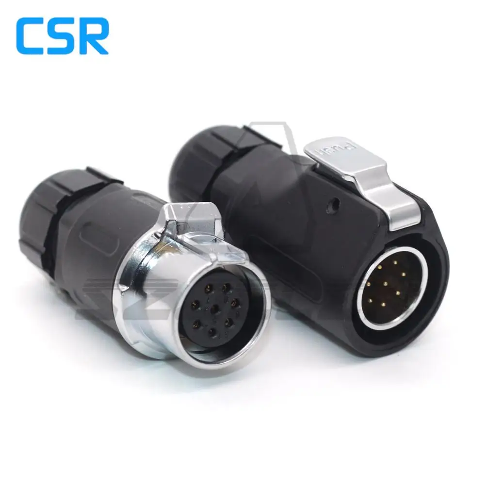 XHP20 , Waterproof Connector 8 Pin Outdoor LED Power Cable Connector Male Plug And Female Socket Docking Connector IP67