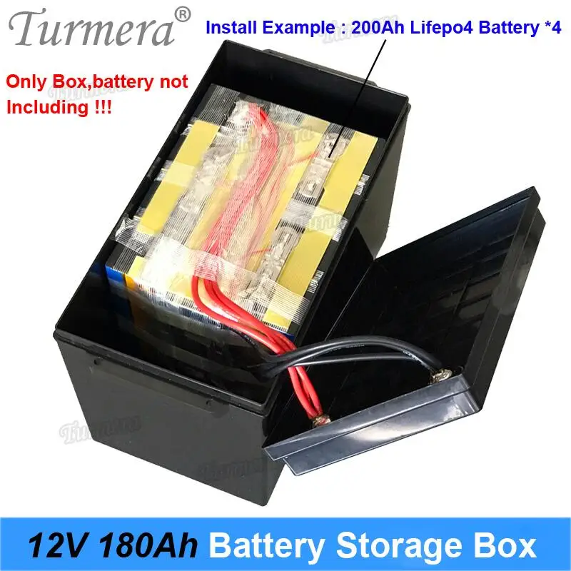 Turmera 12V 180A scatola di immagazzinaggio della batteria con Display LCD per 4 pezzi 200Ah 280Ah 310Ah 3.2V Lifepo4 batteria uso del sistema di energia solare