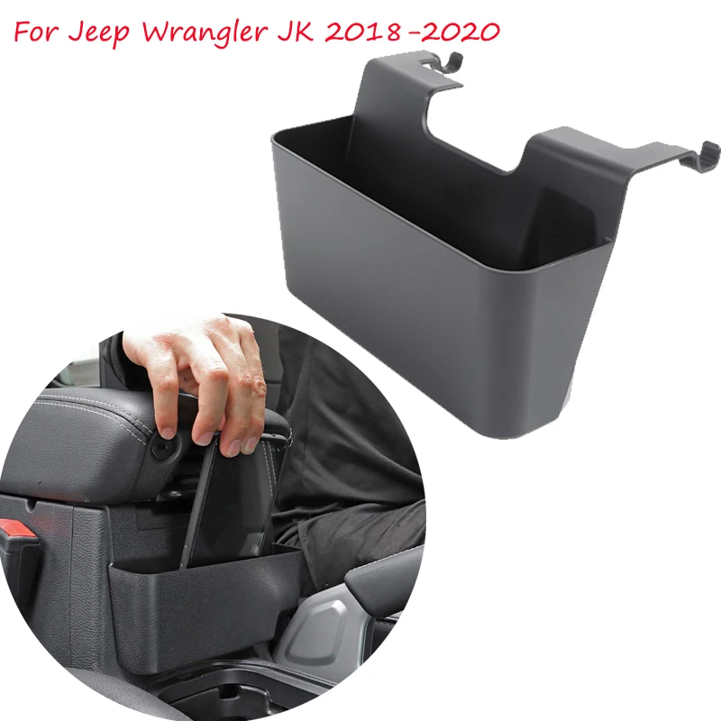 

For Jeep Wrangler JL 2018 ~2020 Car Interior Accessories Rear Armrest Storage Box Organizer Barrel Case Stowing Tidying (Left)