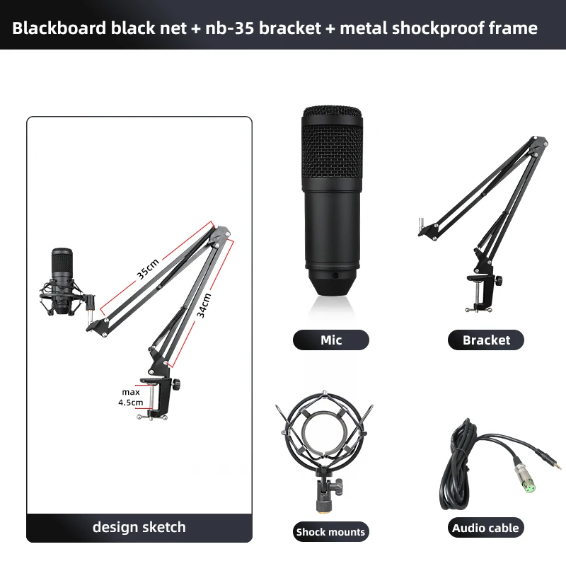 BM 800 karaoke microphone BM800 studio condenser mikrofon mic bm-800 For KTV Radio Braodcasting Singing Recording computer