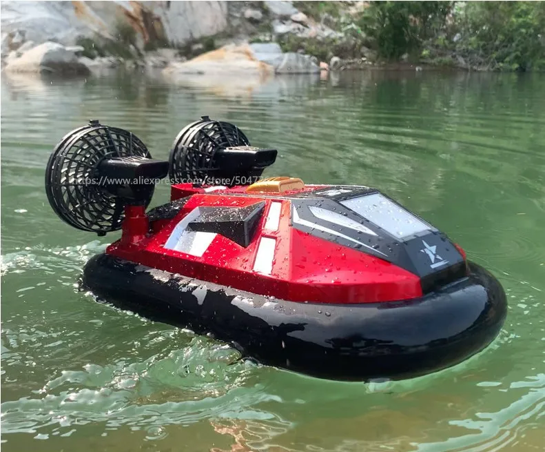 Kids Toys RC Boat High Speed Hovercraft Big Siz Remote Boat 4 Direction Racing Amphibious Hovercraft