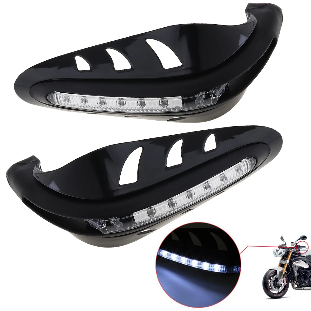 

22MM Motorcycle Hand Guards Handle Protector Handguard Handlebar Protection with LED Light For Dirt Bike Motorcycle