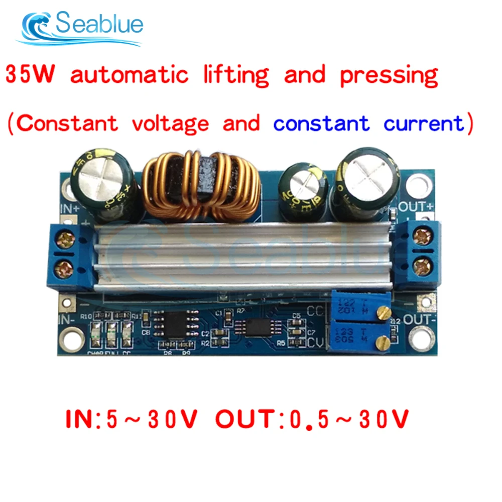 CC CV Adjustable 3A 35W DC 5 -30V to DC 0.5 -30V Step Up Down Buck Boost Converter Power Supply Module Voltage Regulator