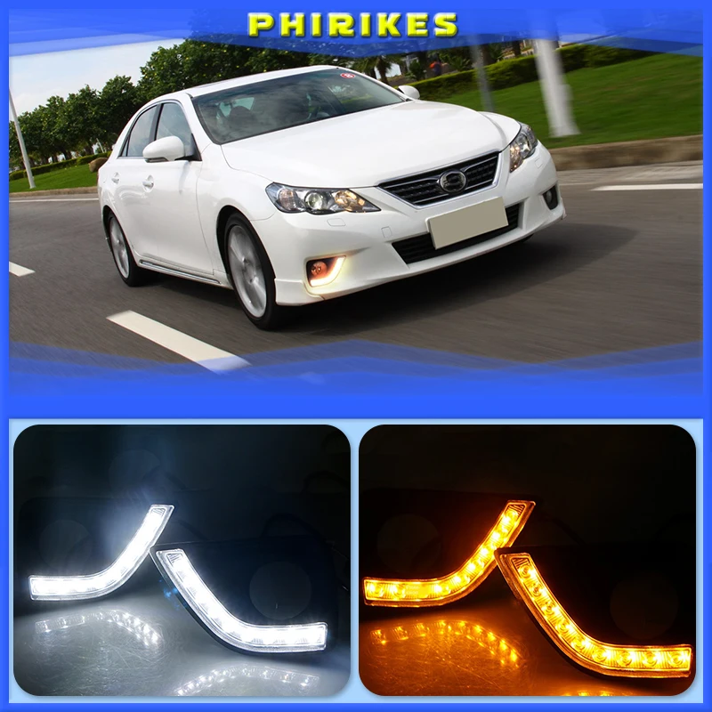 

2pcs For Toyota MARK X REIZ 2011~13, top qualityLED drl daytime running light with dimmer function