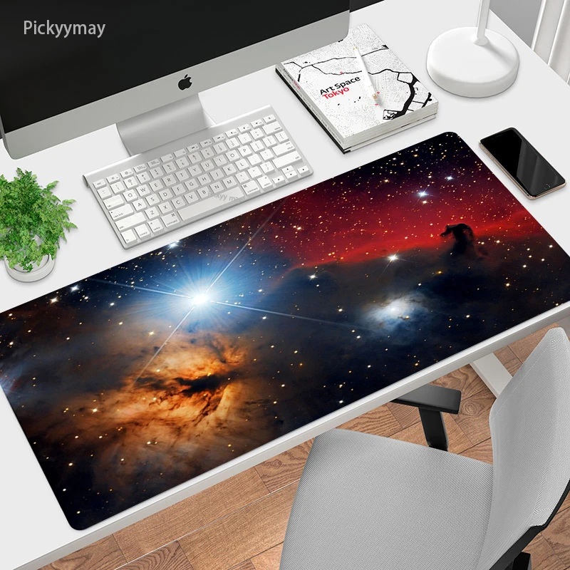 Starry Sky Large Mousepad Space Gaming Mouse Pad Computer Big Mouse Mat Gamer Locking Edge Desk Mat Pc Keyboard Mouse Carpet LOL