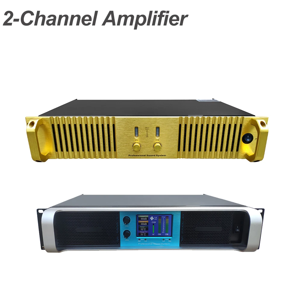 

2-Channel Professional Switching Power Amplifier Stage Wedding Party Sound Power Amplifier Bass Treble For Speakers