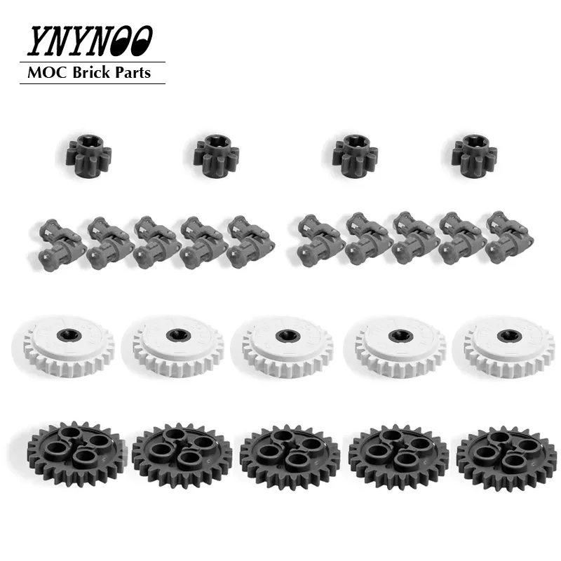 20Pcs/lot High-Tech Gears Bulk Bricks Parts Kit Compatible with 8293 Electric Power Functions Motor Set Educational DIY Toys