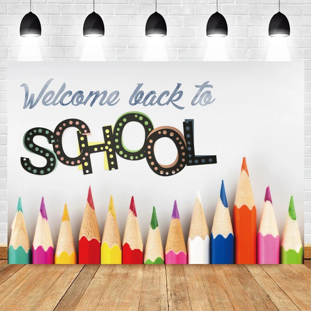 Yeele Students Newborn Baby Photography Children Back to School Party Backdrop Pencil Crayon Background Photo Studio Photophone