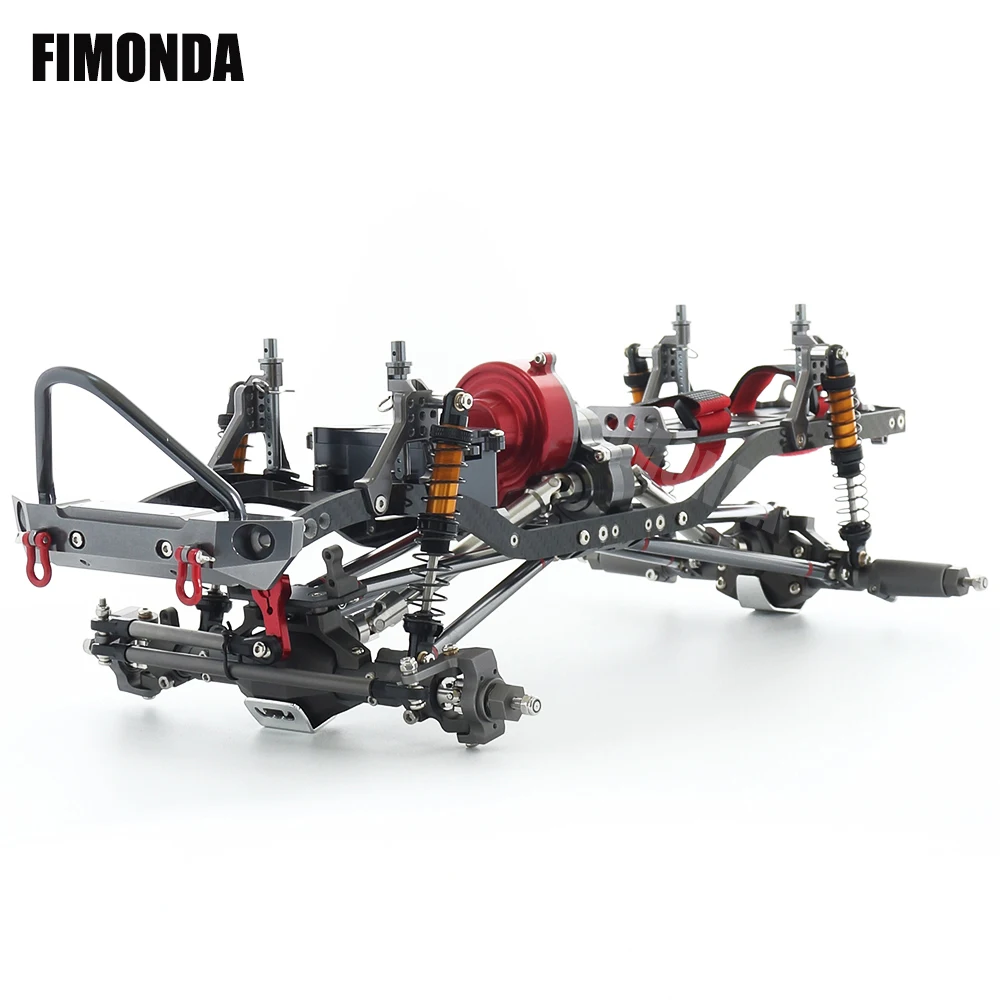 1/10 RC Crawler Car 312mm Wheelbase CNC Aluminum Alloy Frame Chassis Kit with Metal Bumper for SCX10 Rock Off Road Truck