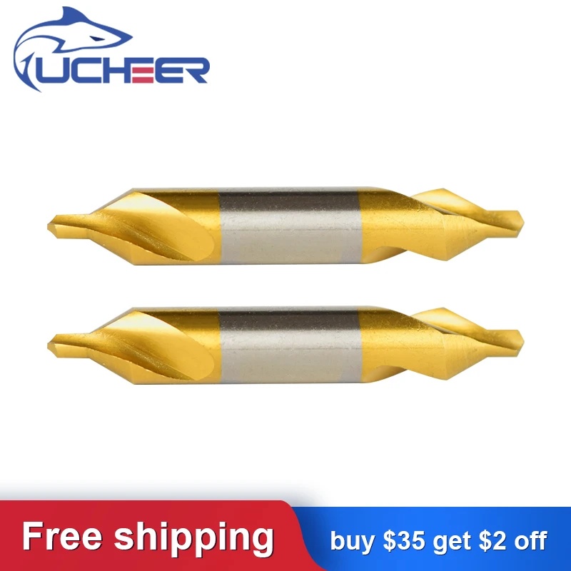 

UCHEER 1pc HSS Center Drill Bit Electrical Combination Center Drills Countersinks Bit Set Lathe Mill 60 Degree Angle