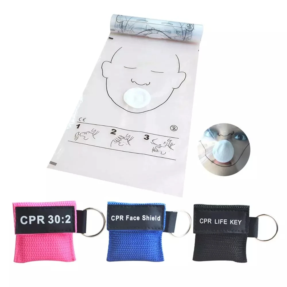 10Pcs/Lot 36Pcs/Roll CPR Manual Resuscitator CPR Protection Face Shield First Aid AED/CPR Training Tool With 3Pcs Disposable CPR