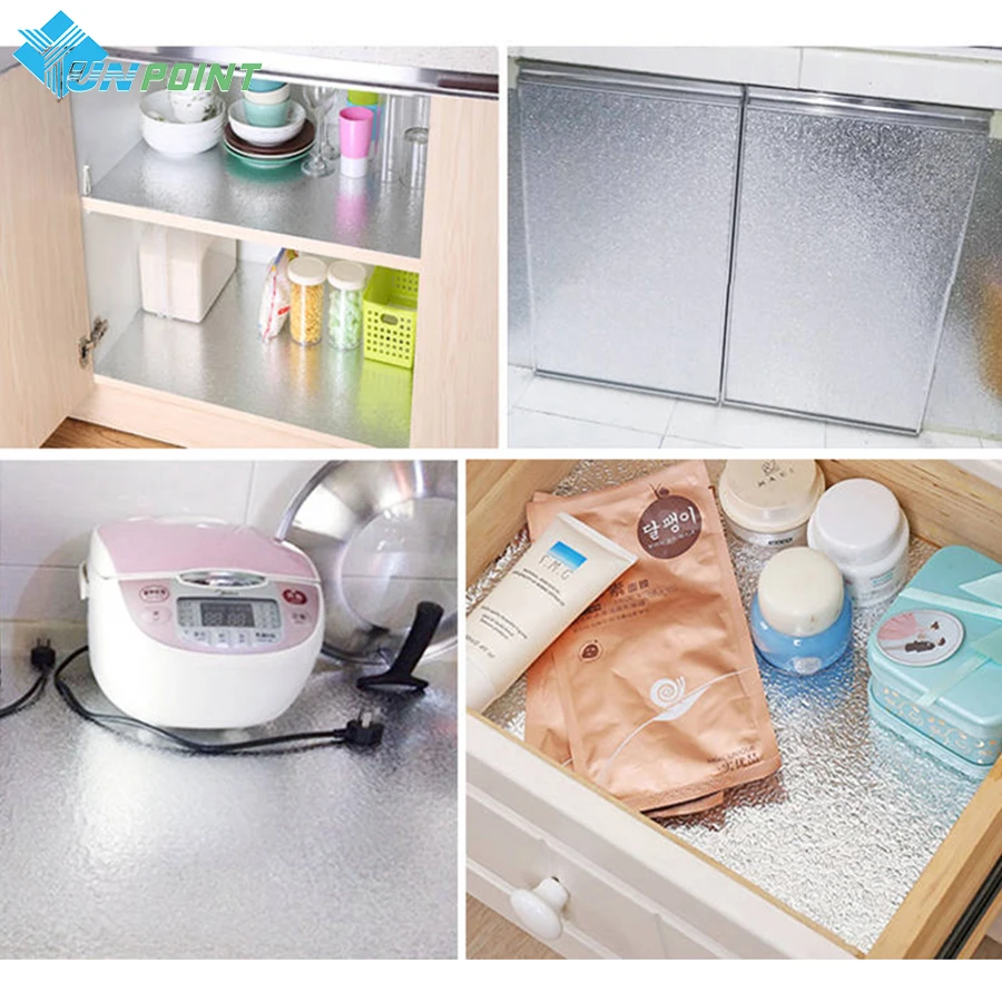 Autoadhesivo a prueba de aceite para pared de cocina, papel tapiz impermeable, resistente al fuego, película de alta temperatura, estufa, armario