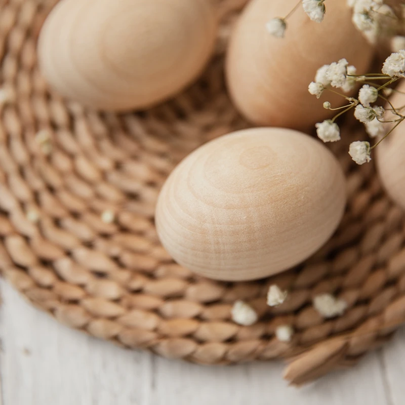 Ostern Ei Personalisierte Natürliche Holz Simulation Ei Graffiti Gemalt DIY Kreative Benutzerdefinierte Kind Name Einzigartige Ostern Geschenk Für Kinder