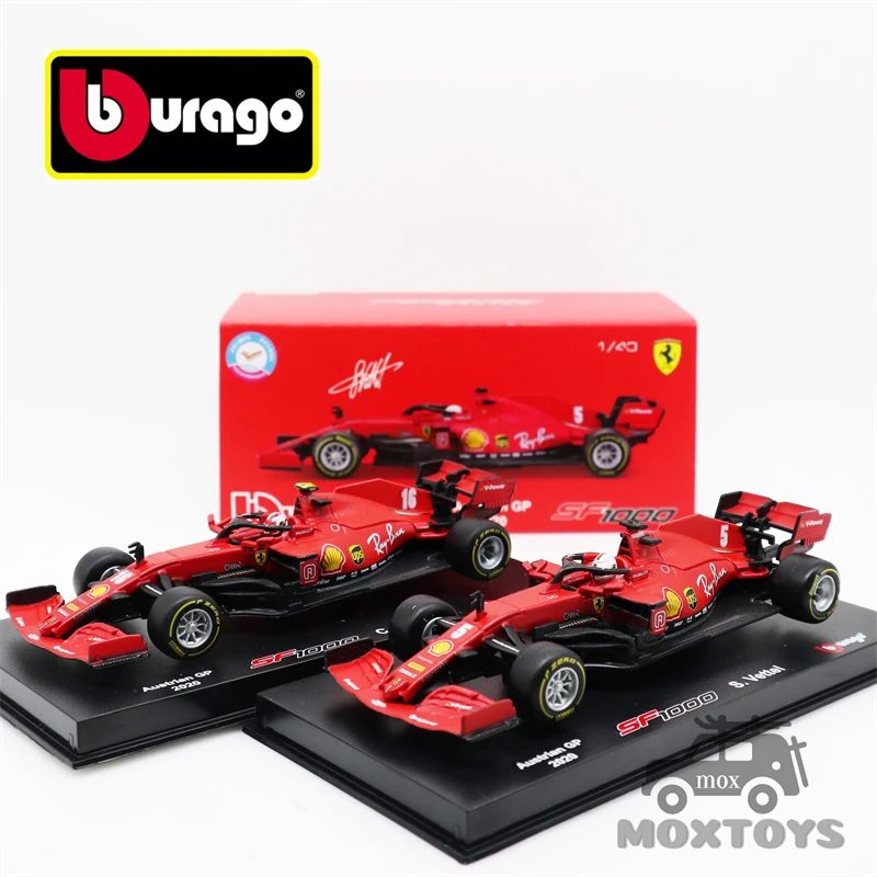 Bburago 1:43 2020 F1 SF1000 #5 S.Vettel /#16 C.Leclerc Austrian Signature Series Diecast Car