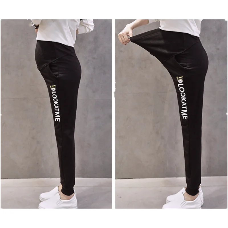 High Quality Maternity Trousers Cotton Pants  For Pregnancy Womens Adjustable High Waist Maternity Leggings Clothing E0168