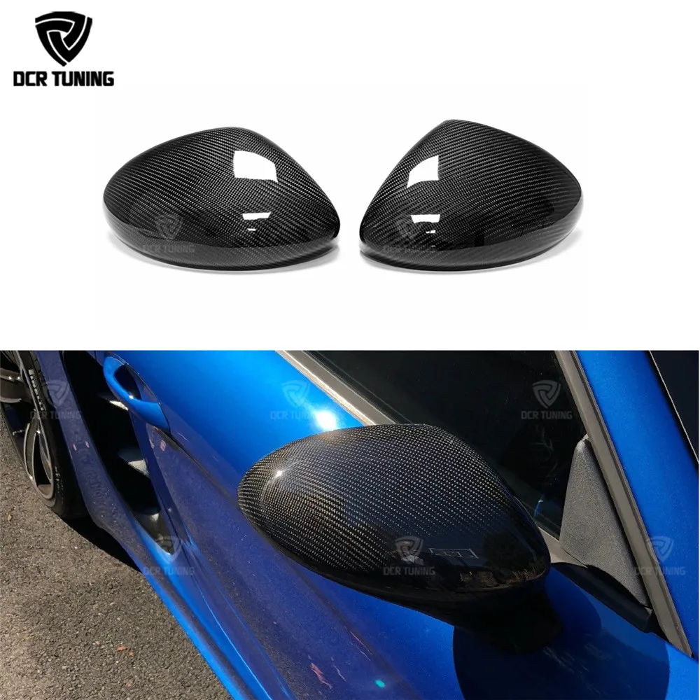 Carbon Fiber Mirror Cover For Porsche 718 for 2016 2017 2018 2019 - 2023 Carbon fiber side caps Add on Style LHD & RHD