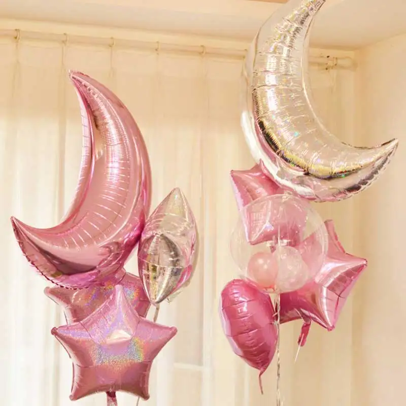 1pcs 36inch large moon foil helium balloons For Festival Wedding Decorations Happy Birthday Party Supplies Baby Shower Toys kids