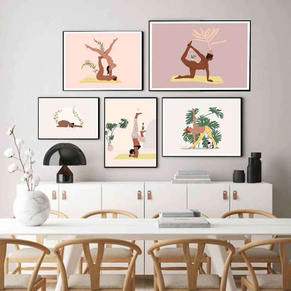 Yoga Gifts Pictures Feminism Women Power Wall Art Canvas Painting Prints Funny Posters For Living Room Bedroom Office Decoration