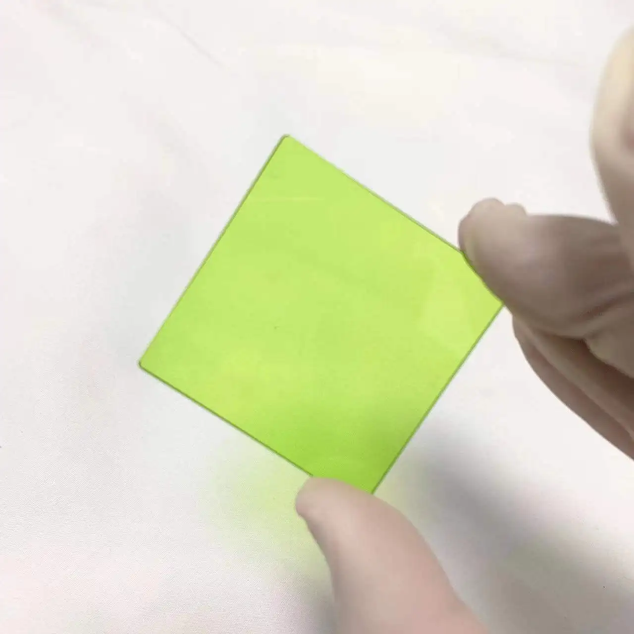 Vidrio óptico cuadrado de Color verde, tipo LB6, para iluminación de lámpara Led