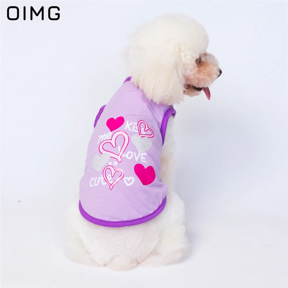 OIMG Prince Princess Dog Shirts Chihuahua Pomeranian Bichon Summer Dog Cat Clothing Love Print T-shirts For Small Dogs Costumes