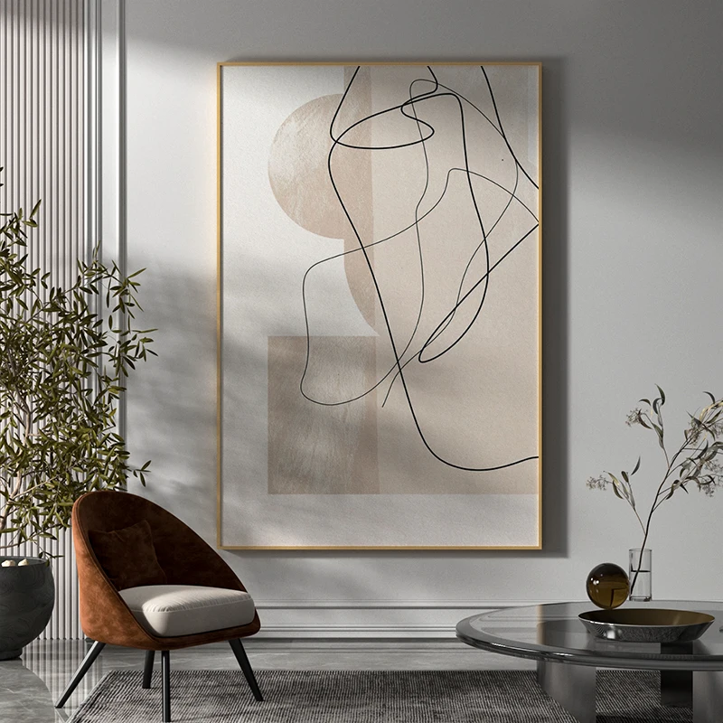 

Hand Painted Abstract Painting Wall Art Canvas Painting Line Art Modern Minimalist Painting Canvas Art Home Decor Begei Painting