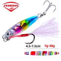 PRO BEROS Lead Fish Jig Fishing Lure 7G-10G-15G-20G-30G Metal Fishing Bait Artificial Hard Lead Baits With Hooks