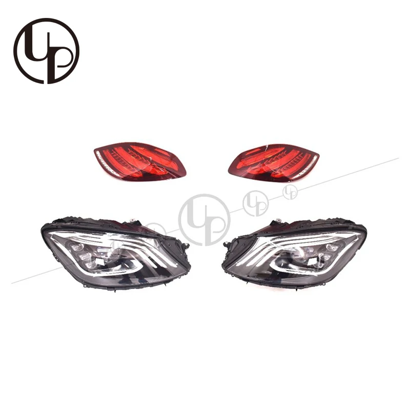 

W222 S63 S65 old to new head lights head lamp and new tail light tail lamp fit for S-class W222 14-19y