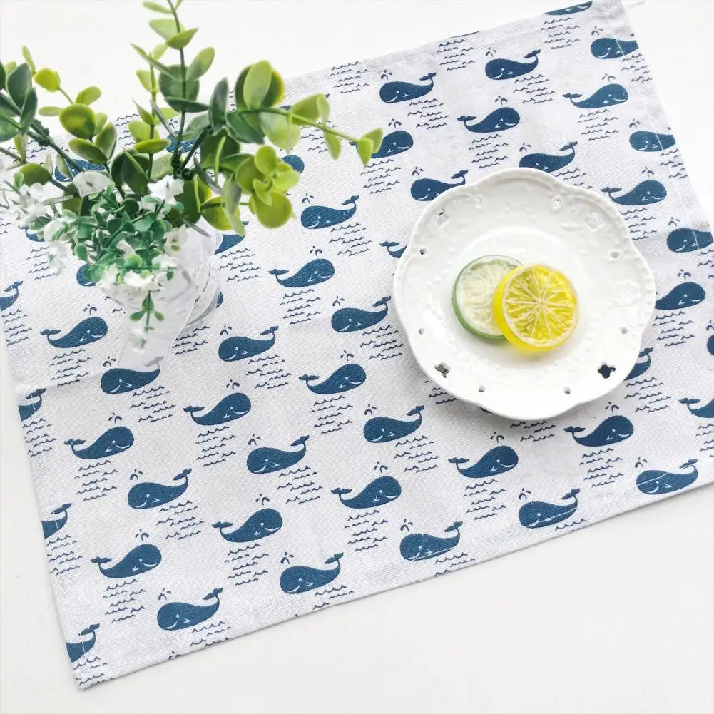 Placemat For Dining Table Waterproof Napkins Fabric Rectangle Table Mat Supplies for Kitchen individual screen tablecloth