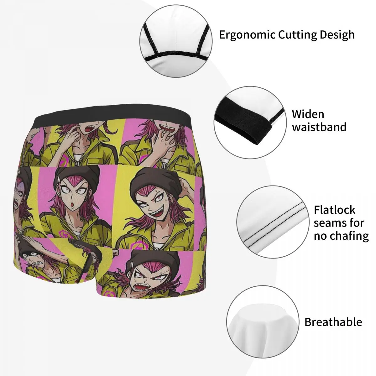 Danganronpa Makoto Naegi Monokuma Komaru Kaede Game Kazuichi Souda Underpants Cotton Panties Man Underwear Sexy Shorts Boxer