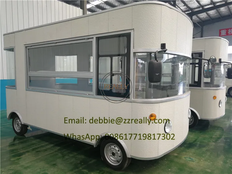 Thiết Kế Mới Đẹp Dài 4.2 M Xe Thức Ăn Điện Đa Năng Đựng Thực Phẩm Tùy Chỉnh Thực Phẩm Xe Tải