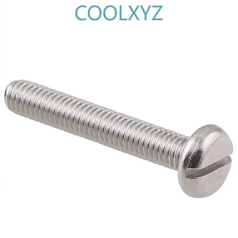 M3 M4 M5 GB67 stainless steel 304 one-word plate screw open slot one-word round head screw 25Pcs