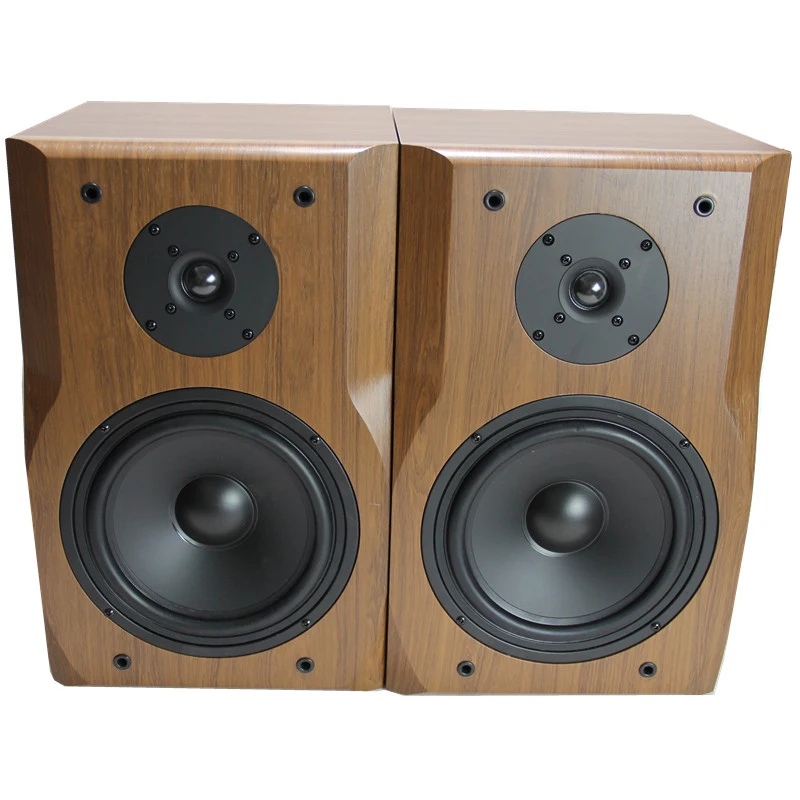 KYYSLB 80W 4-8 Ohm DS80 8.5 Inch Two Frequency Division Passive Bookshelf Speaker Two Unit Wooden Household Front Speaker