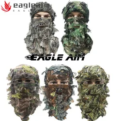 3D Leaf mask Cap Integrated camouflage Headgear Mask Ghillie Face Mask Hood Ghillie Camouflage Full Cover Headwear Hunting parts